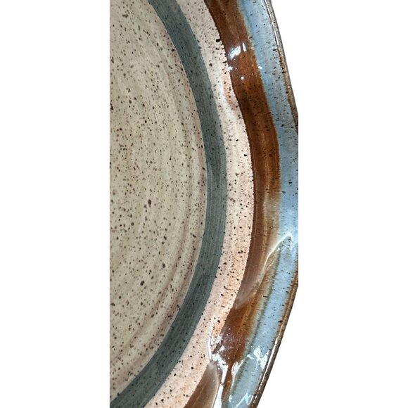 Art Pottery Handmade Ceramic Serving Bowl Centerpiece 12" Signed Glazed - Picture 5 of 9